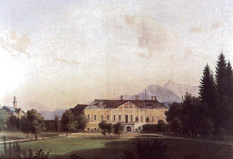 Painting of Castle Harbach in the 19th century, Markus Pernhart